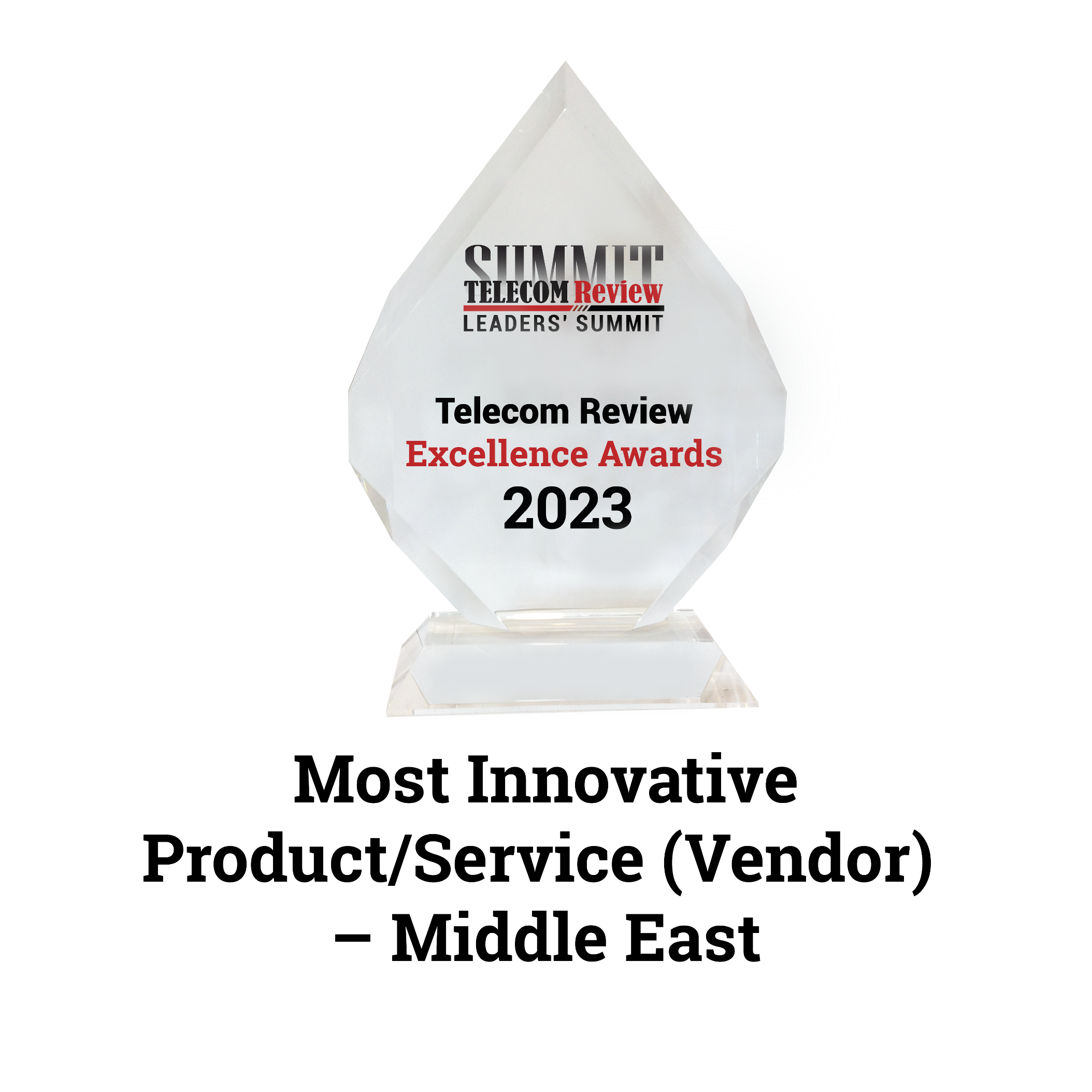Winner of Telecom Review Summit Excellence Awards: Most Innovative product/service (vendor) award- Middle East, for Automation and Service Experience Assurance 2023